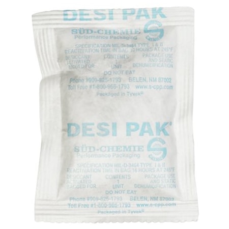Bsc Preferred 3 x 4 x 1/4'' Tyvek Clay Desiccants - 34 Gallon Drum, 1300PK BUY00016049